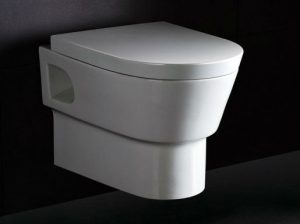 EAGO WD333 Square Modern White Ceramic Wall Mounted Toilet