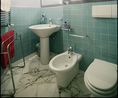 European toilets in bathroom