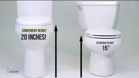 convenient vs standard toilet height comparison